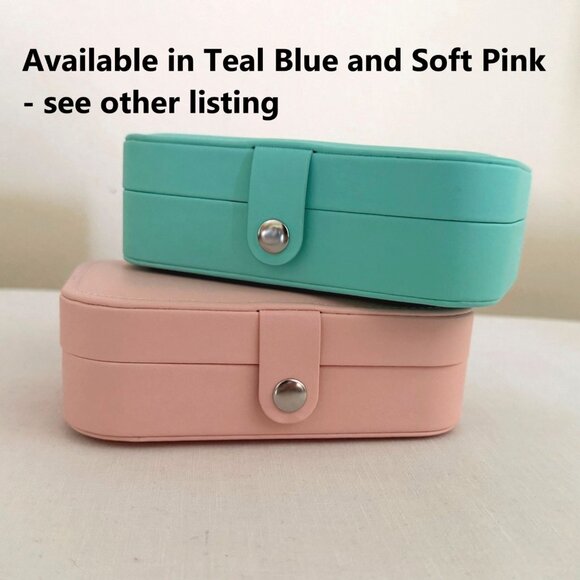 Pink Travel Jewelry Box Organizer for Rings Earrings Necklaces Multiple Compartm - Picture 7 of 7